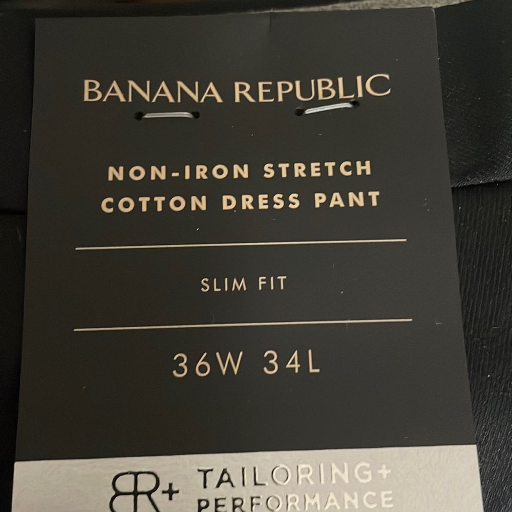 Banana republic NWT non iron stretch cotton dress pant, slim fitNew with tags